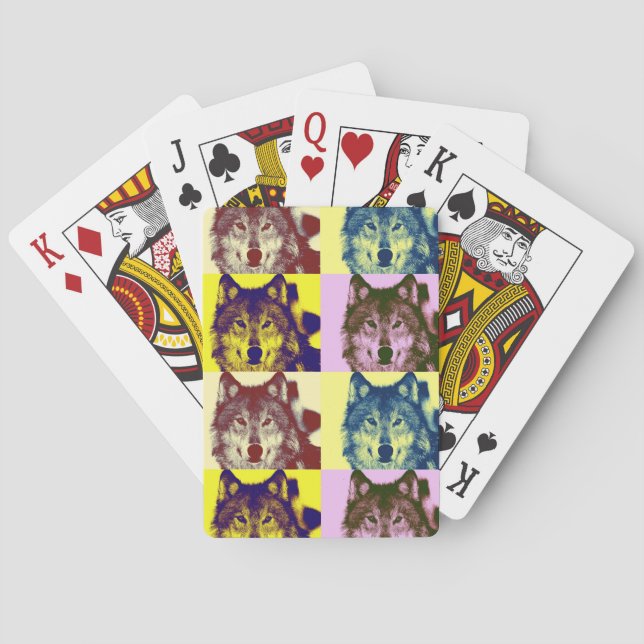 Pop Art Wolf Playing Cards (Back)