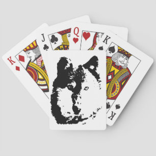 Pop Art Wolf Playing Cards