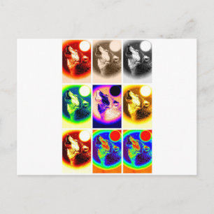 Pop Art Wolf Postcard