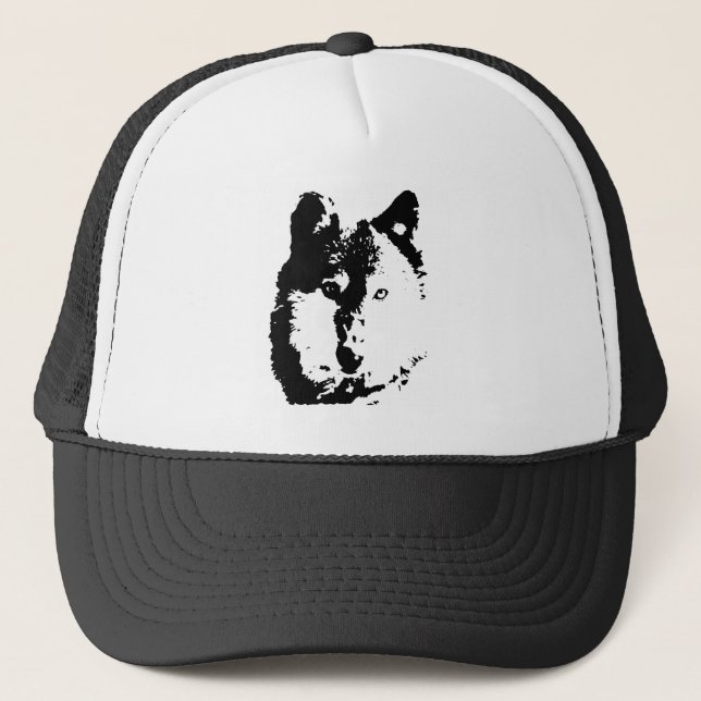 Pop Art Wolf Trucker Hat (Front)