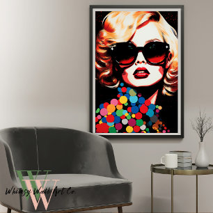 Pop Art Woman Colorful Print