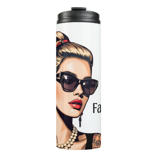 Pop Art Woman  Fashion Mood Thermal Tumbler (Front)