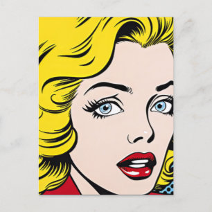 Pop Art Woman Postcard