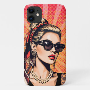 Pop Art Woman Retro Chic iPhone 11 Case