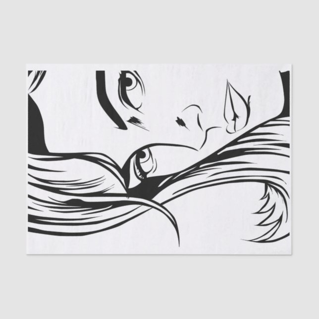 Pop Art Woman Tissue Paper (Front)