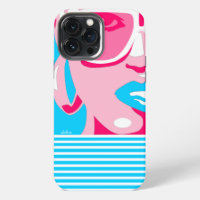 Pop Art Woman White Sunglasses Biting Blue Lips