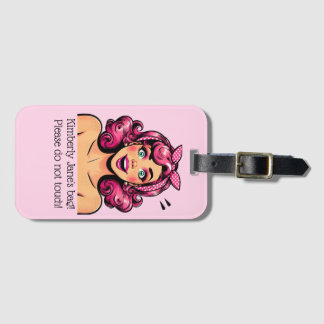 Pop Art women's humorous Luggage Tag customize
