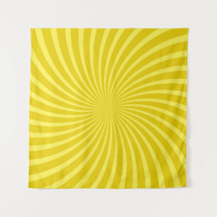 Pop art yellow background, retro comic rays illus tapestry