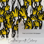 Pop Art Yellow Crested Cockatoos Wallpaper<br><div class="desc">Infuse your space with a burst of artistic energy with the "Pop Art Yellow Crested Cockatoos" wallpaper. This bold design features a dynamic, repetitive pattern of yellow-crested cockatoos, depicted in a striking pop art style. The vibrant yellow crests stand out dramatically against the black and white outlines of the birds,...</div>