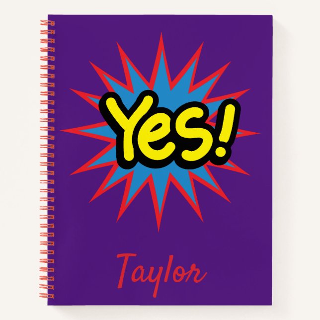 Pop art yes notebook (Front)