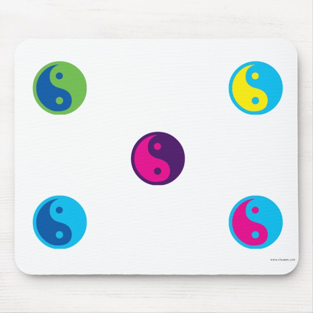 pop art ying yang mousepad (Front)