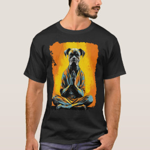 Pop Art Yoga Meditation Prayer Mudra Boxer Dog T-Shirt