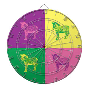 Pop Art Zebra Dartboard
