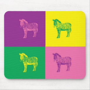 Pop Art Zebra Mouse Pad