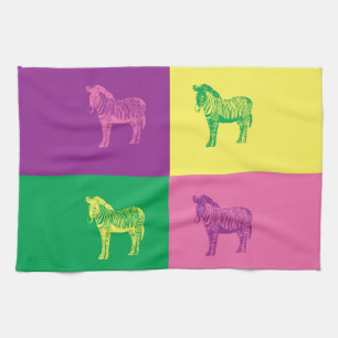 Pop Art Zebra Tea Towel