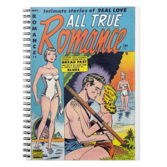 Pop Arts - Real Love - Romance Vintage Comics Notebook (Front)
