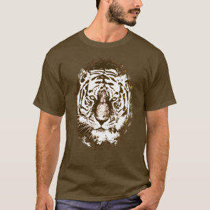 Pop Artwork Tiger Head Elegant Modern Template T-Shirt