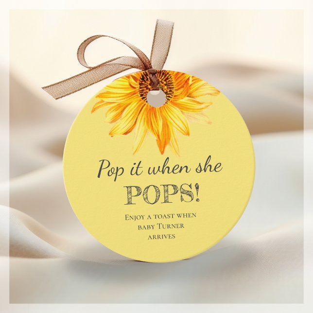 Pop! Baby Shower | Champagne Favor Tags (Creator Uploaded)