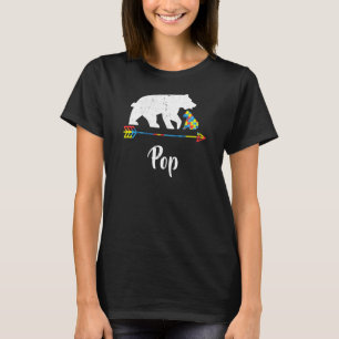 Pop Bear Autism Awareness Proud Autism T-Shirt