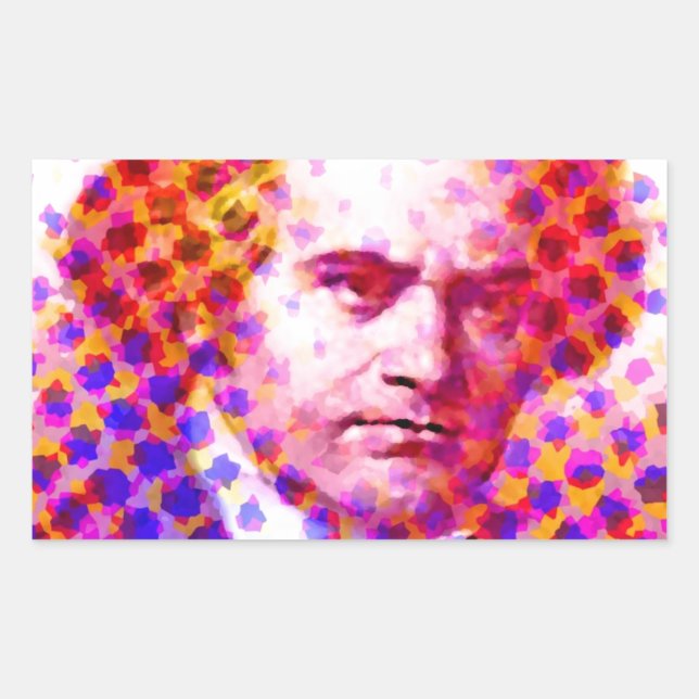 Pop Beethoven Rectangular Sticker (Front)