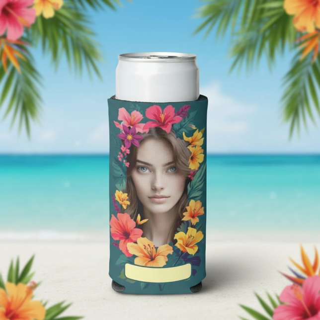 Pop Bloom Pattern two face Seltzer Can Cooler (Creator Uploaded)