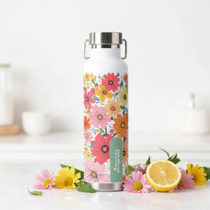Pop Bloom Pattern Water Bottle