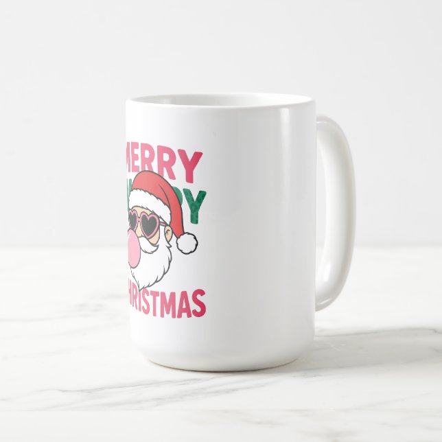 Pop Bubble Retro Christmas Coffee Mug (Front Right)