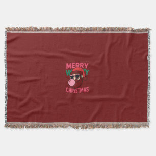 Pop Bubble Retro Christmas Throw Blanket