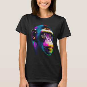 Pop Chimpanzee Chimp Animal Monkey Face Ape Monkey T-Shirt