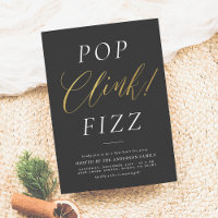 Pop Clink Fizz | Elegant Gold New Year's Eve Party