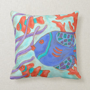 Pop-Coloured Fish Cushion