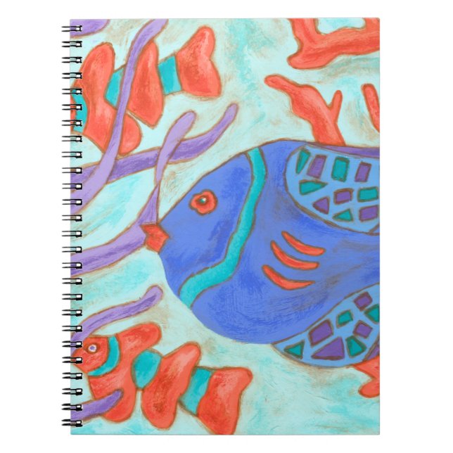 Pop-Coloured Fish Notebook (Front)