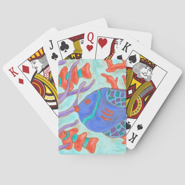 Pop-Coloured Fish Playing Cards (Back)