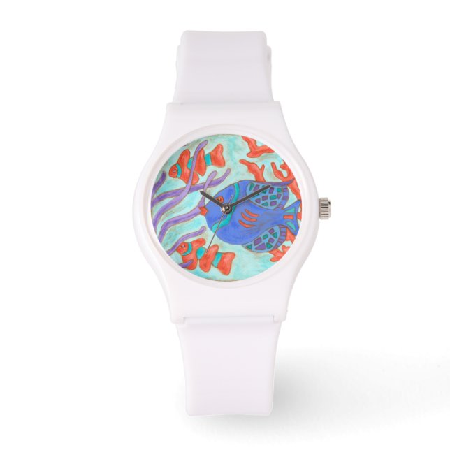Pop-Coloured Fish Watch (Front)