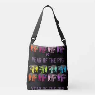 Pop Colours Chinese Pig Year Zodiac Monogram Bag