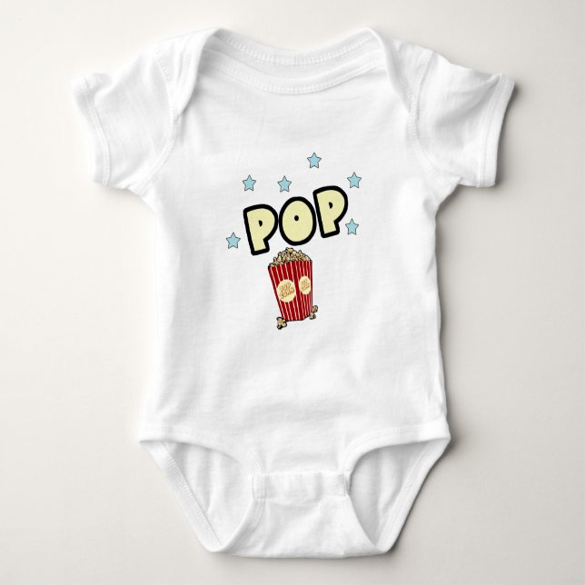 Pop corn baby bodysuit (Front)