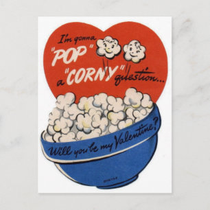 Pop "Corny" Valentine Holiday Postcard