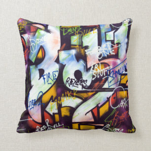 Pop Culture Graffiti Urban Street Art Cushion