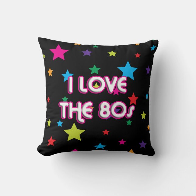 Pop Culture Retro I love the 80s Cushion (Front)