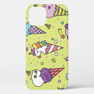 Pop Cute Ice Cream: Animal Pattern iPhone 12 Case