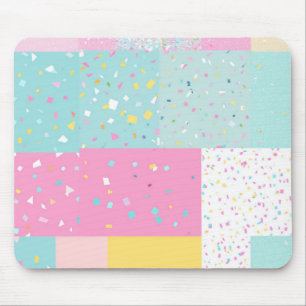 Pop Cute Patchwork Terrazzo Pattern Mouse Pad