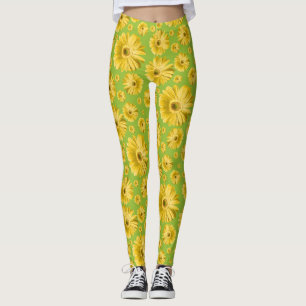 Pop Daisy Yellow Leggings