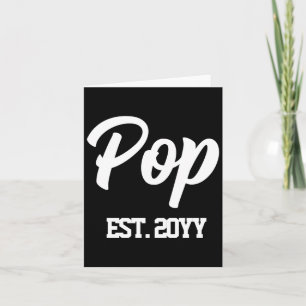 Pop est year gift new grandpa t shirt card