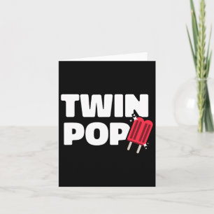 Pop Fathers Day Dad Of Twins Card