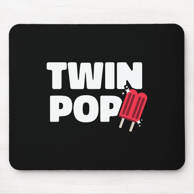 Pop Fathers Day Dad Of Twins  Mouse Pad (Front)