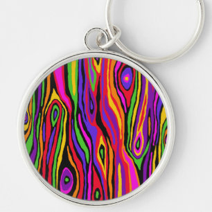 Pop Faux Bois Key Ring