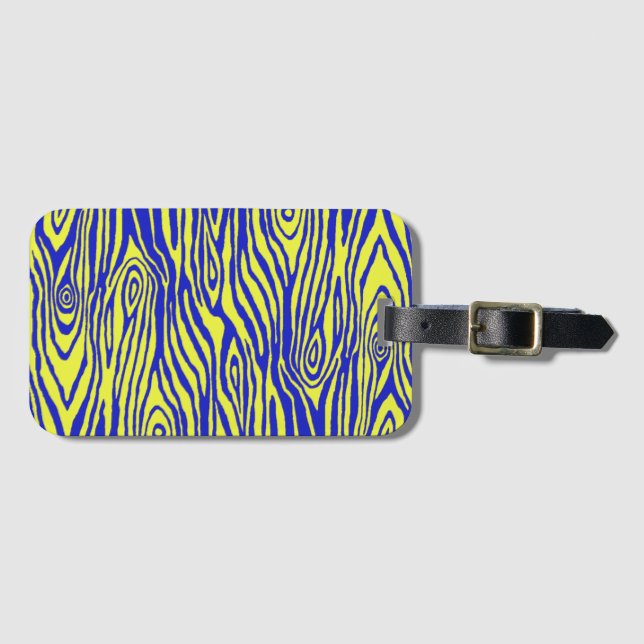 Pop Faux Bois Luggage Tag (Front Horizontal)
