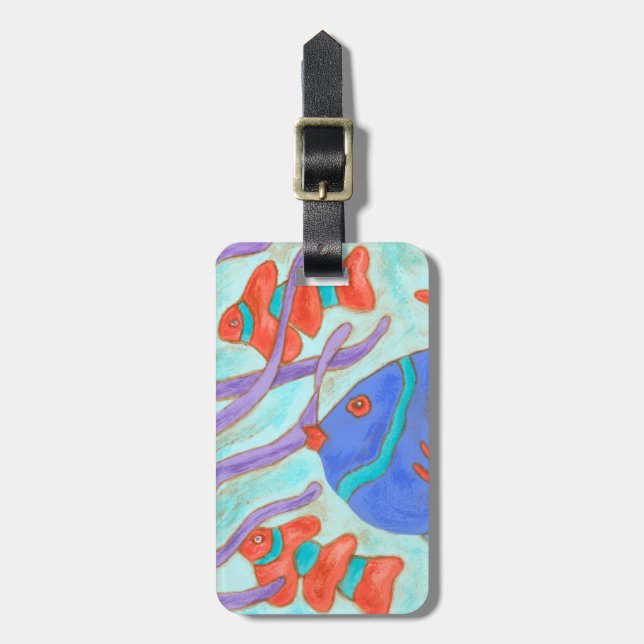 Pop Fish Luggage Tag (Front Vertical)