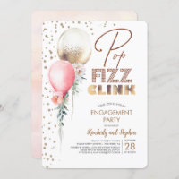 Pop Fizz Clink Balloon Garlands Modern Engagement