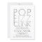 Pop Fizz Clink Bridal Shower Invitation, Silver